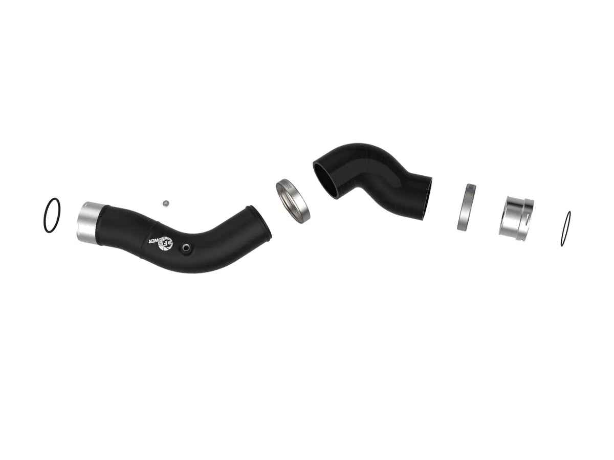 afe BladeRunner 2-1/2 IN Aluminum Hot Charge Pipe Black - 46-20748-B