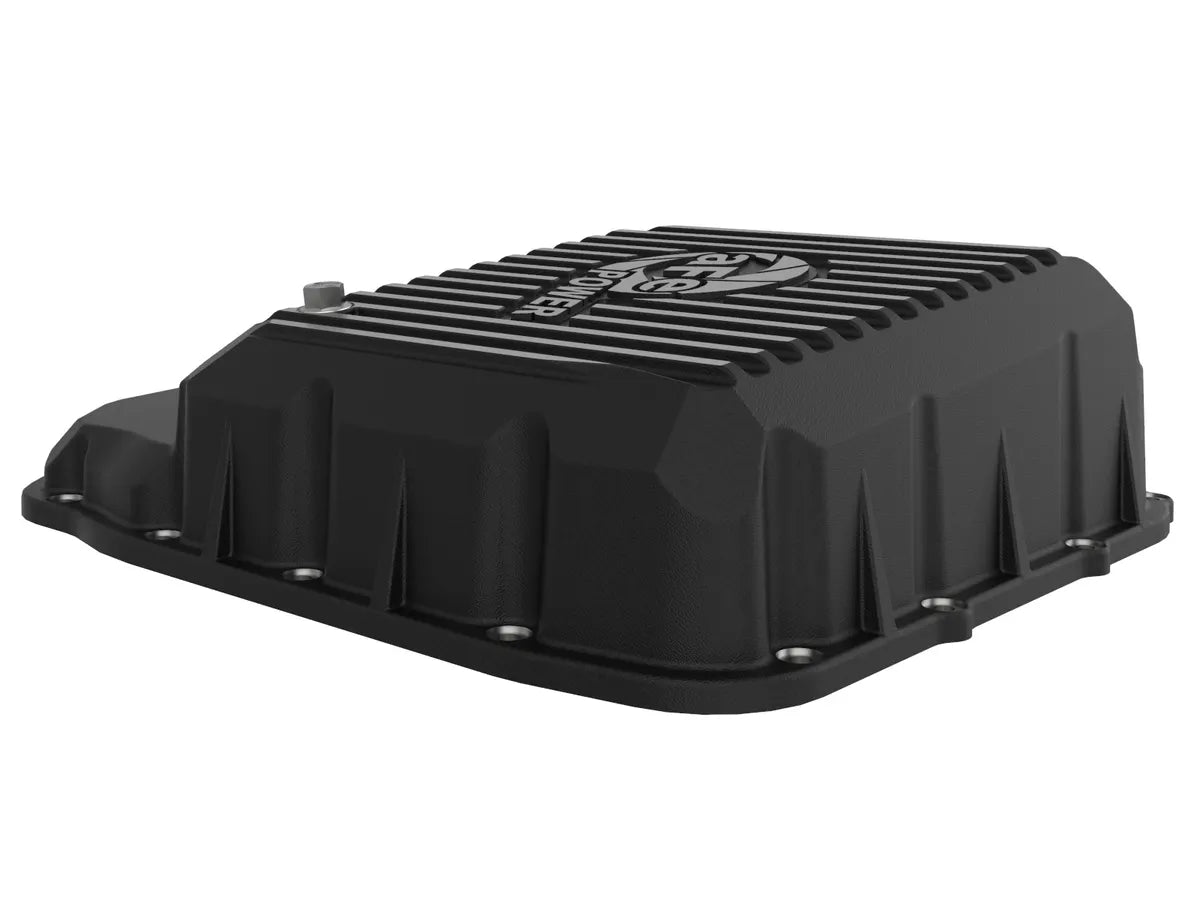 aFe POWER Pro Series Transmission Pan Black w/ Machined Fins - 46-70062