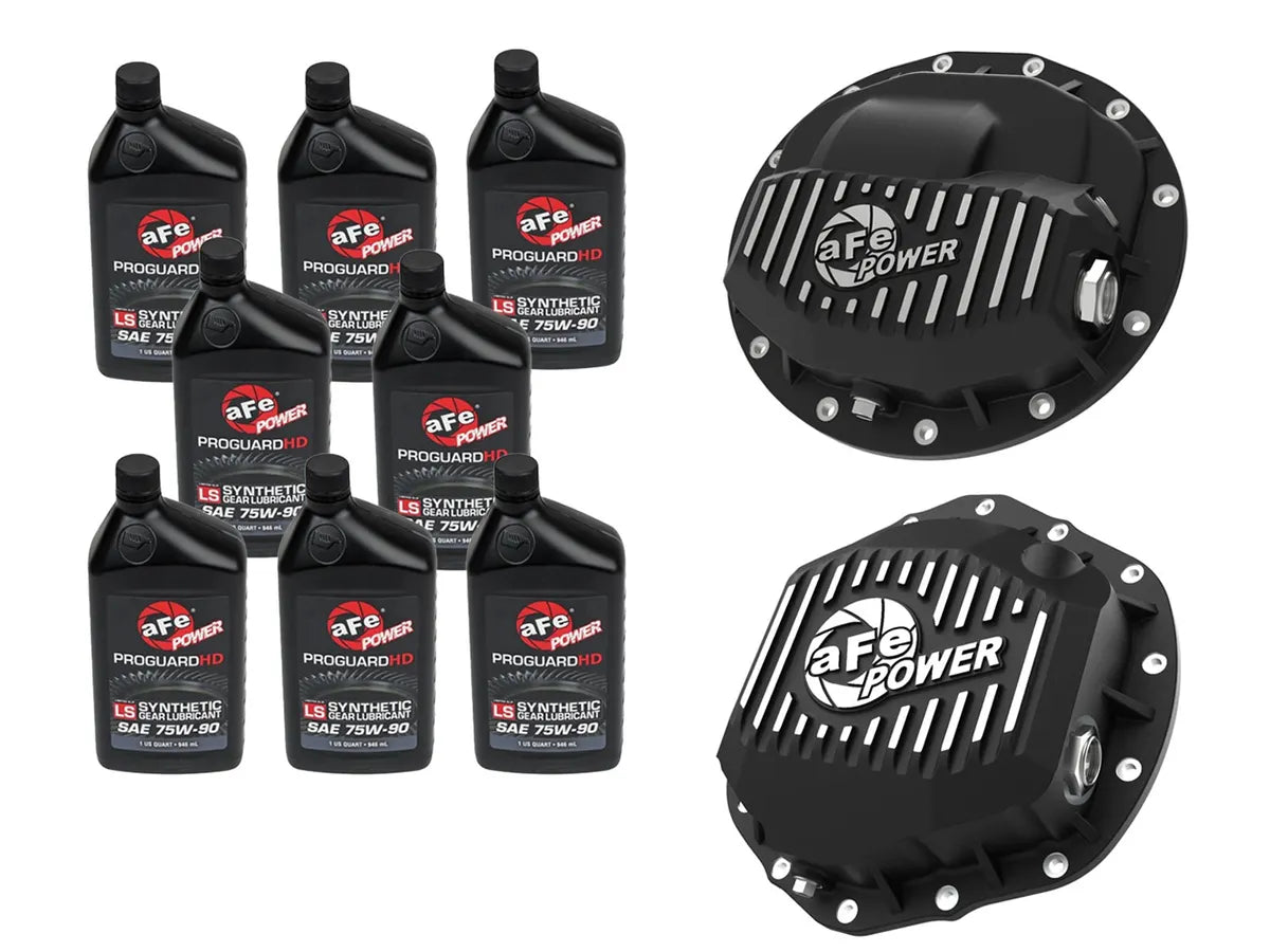 aFe Power Front/Rear Diff Cover Kit w/ Oil 19-25 Dodge L6 Trucks (AAM 9.25-12 & AAM 11.5/12-14)