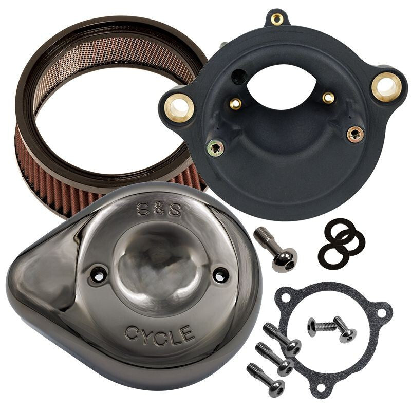 S&S Cycle 2023 CVO M8 Touring Models w/ VVT Stealth Air Cleaner Kit w/ Lava Chrome Teardrop - 170-0797