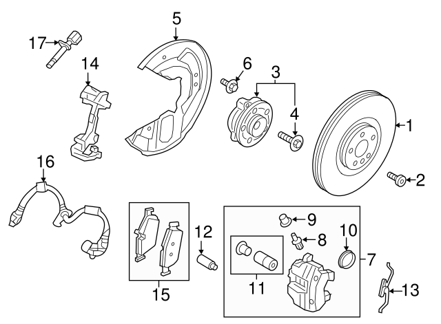 OEM Volvo Brake Pad Set S60 AWD FWD XC60 S90 V60 V90 (32373348) X1