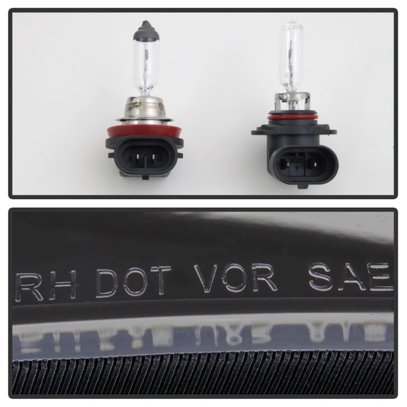 xTune 13-16 Ford Escape OEM Style Headlights -Black (HD-JH-FESCA13-AM-BK) SPYDER