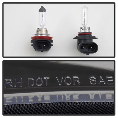 xTune 13-16 Ford Escape OEM Style Headlights -Black (HD-JH-FESCA13-AM-BK) SPYDER