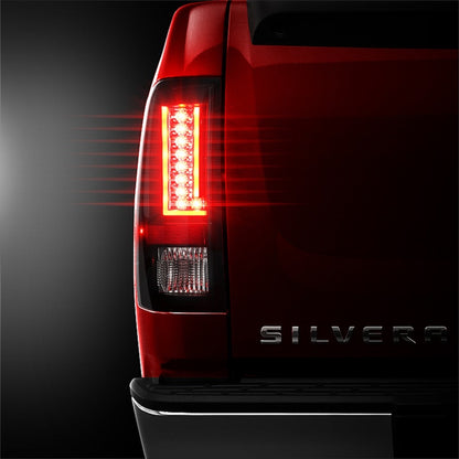 Spyder 07-13 Chevy Silverado (Exc 2010 Model) Verison 2 LED Tail Lights ALT-YD-CS07V2-LED-BSM SPYDER