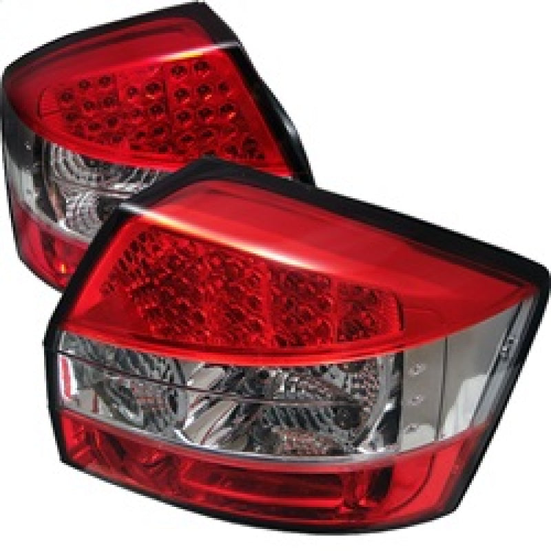 Spyder Audi A4 02-05 LED Tail Lights Red Clear ALT-YD-AA402-LED-RC SPYDER
