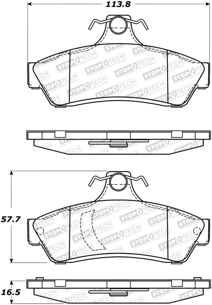 StopTech Premium Ceramic Brake Pads - 308.10481