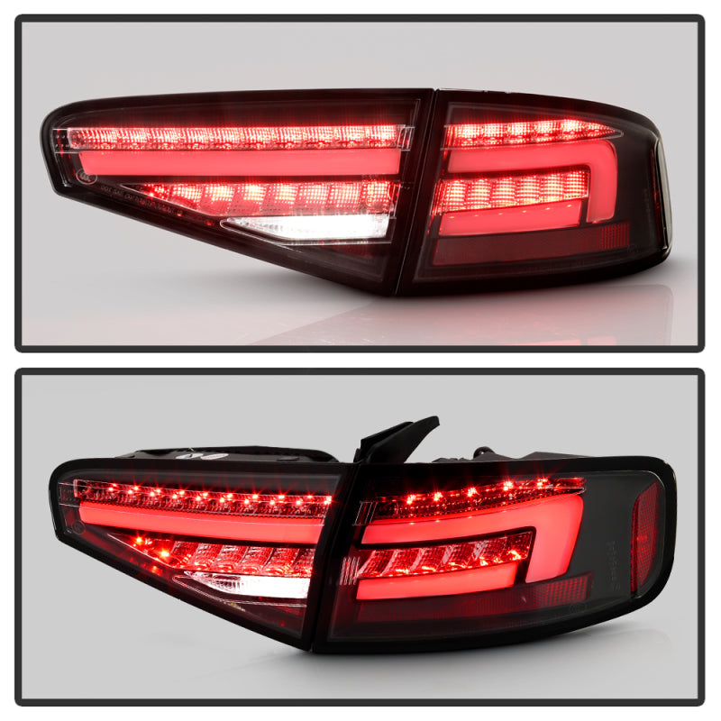 Spyder 13-16 Audi A4 4DR LED Tail Lights LED Clear Reverse Lights - Black ALT-YD-AA413-SEQ-BK SPYDER