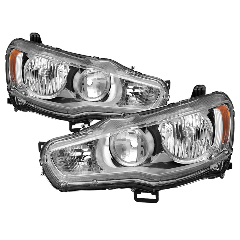 xTune Mitsubishi Lancer 08-15 OE Style Headlights - ALL Chrome HD-JH-ML08-AM-C SPYDER