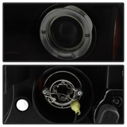 Spyder 99-01 BMW E46 3 Series 4DR Projector Headlights 1PC LED Halo (PRO-YD-BMWE46-4D-HL-AM-BSM) SPYDER