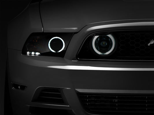 Raxiom 13-14 Ford Mustang GT CCFL Halo Fog Lights (Smoked) Raxiom