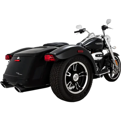 Vance & Hines 17-24 Harley Davidson Trike Road Glide 3 FreeWheeler FLRT Twin Slash Slip-ons - Black