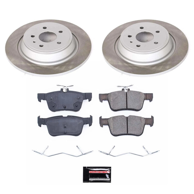 Power Stop 13-16 Lincoln MKZ Rear Semi-Coated Rotor Kit PowerStop