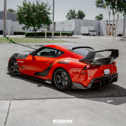 Seibon MB-Style Carbon Fiber Rear Diffuser For 2020-2023 Toyota Supra - RD20TYSUP-MB