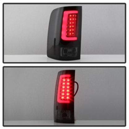 Spyder 07-13 GMC Sierra 1500 V2 Light Bar LED Tail Lights - Blk Smoke (ALT-YD-GS07V2-LBLED-BSM) SPYDER