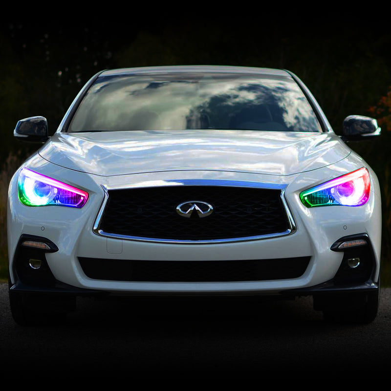 Oracle 14-21 Infiniti Q50 RGB+W Headlight Halo Upgrade Kit - ColorSHIFT