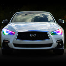 Load image into Gallery viewer, Oracle 14-21 Infiniti Q50 RGB+W Headlight Halo Upgrade Kit - ColorSHIFT