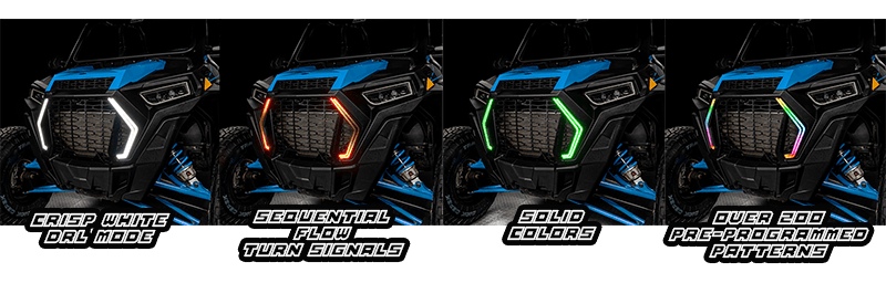 Oracle 19-21 Polaris RZR 1000 Dynamic Surface Mount DRL Signature Light - ColorSHIFT - Dynamic