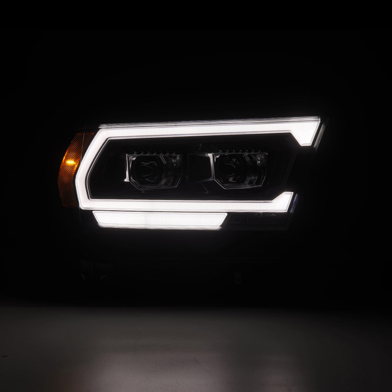 AlphaRex 880576 19-22 Dodge Ram 1500 LUXX LED Proj Headlights Black w/Seq Activation Light/Seq Signal/DRL