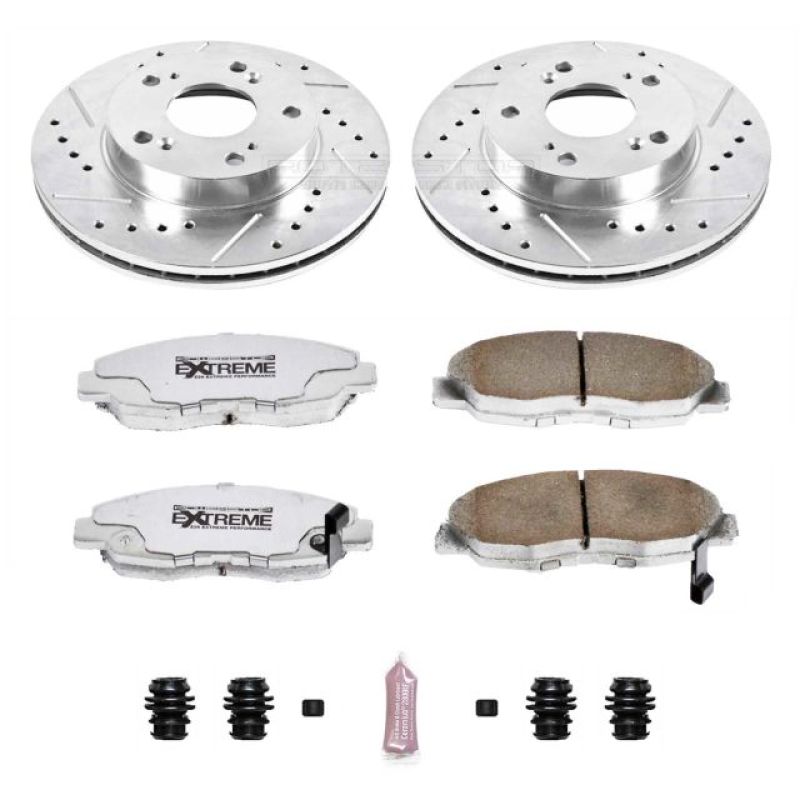 Power Stop 06-11 Honda Civic Front Z26 Street Warrior Brake Kit PowerStop