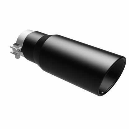 MagnaFlow Tip Stainless Black Coated Single Wall Round Single Outlet 5in Dia 3.5in Inlet 14.5in L Magnaflow