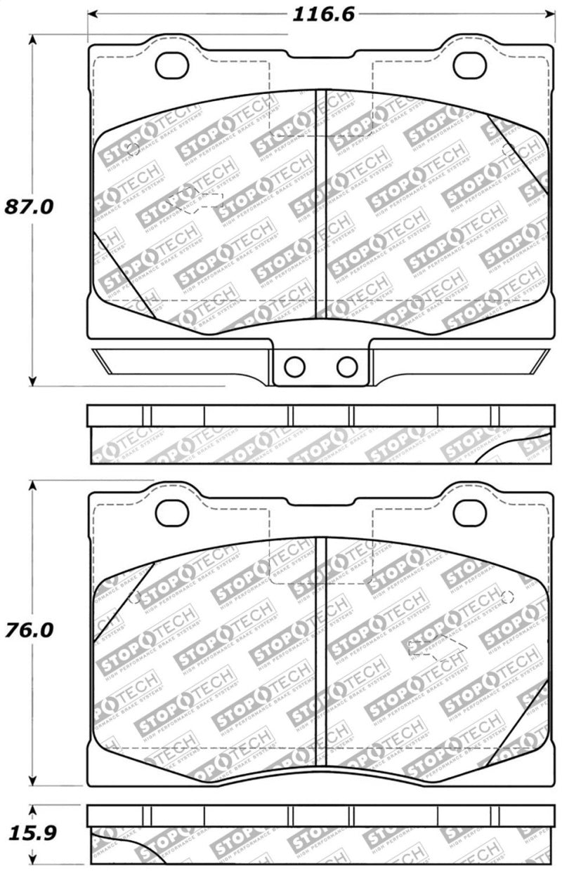 StopTech Street Disc Brake Pads - 305.10910 Stoptech
