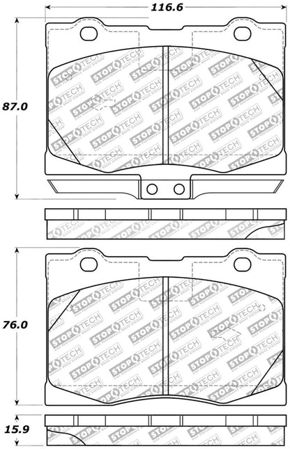 StopTech Street Disc Brake Pads - 305.10910 Stoptech