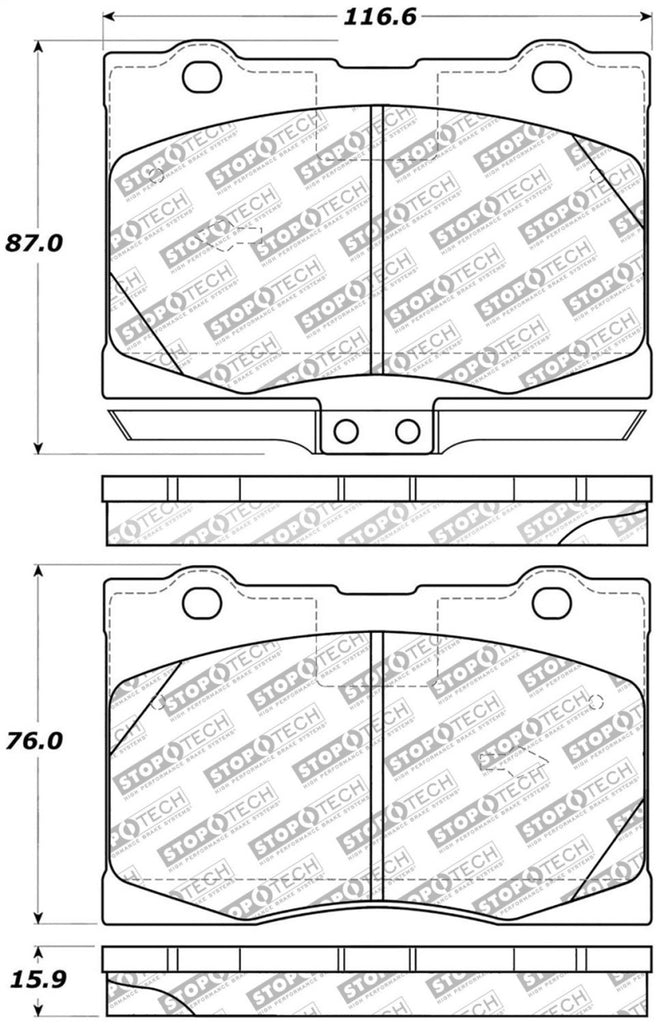 StopTech Street Disc Brake Pads - 305.10910