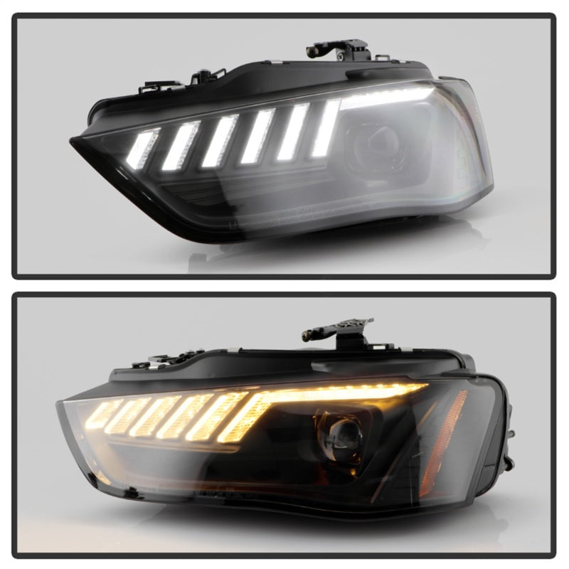 Spyder 13-16 Audi A4/S4 Halogen Model Only Projector Headlights - Black PRO-YD-AA413HALSI-BK SPYDER