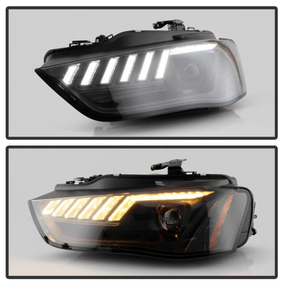 Spyder 13-16 Audi A4/S4 Halogen Model Only Projector Headlights - Black PRO-YD-AA413HALSI-BK SPYDER