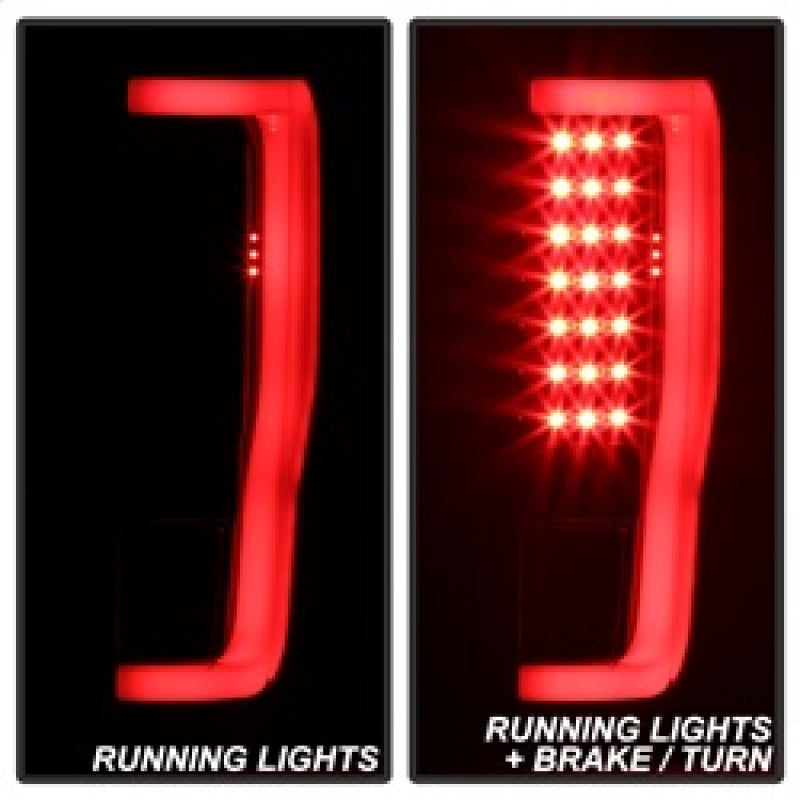 xTune 17-18 Ford F-250 Super Duty (Excl LED Models) LED Tail Lights - Black (ALT-ON-FS17-LBLED-BK) SPYDER