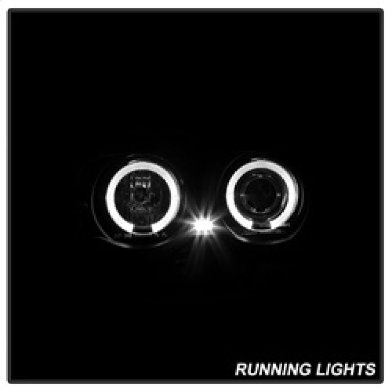 Spyder 99-01 BMW E46 3 Series 4DR Projector Headlights 1PC LED Halo (PRO-YD-BMWE46-4D-HL-AM-BSM) SPYDER