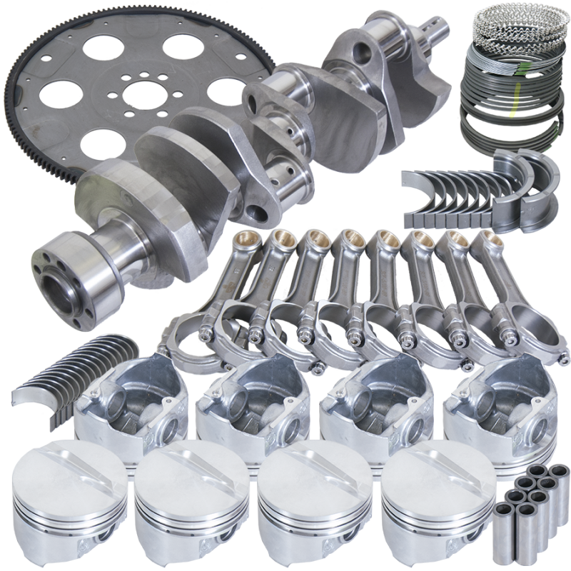 Eagle Chevy 350 1Pc 3.750in Crank 5.700in I-Beam Rods 4.030in Pistons 153 Tooth FP Balanced Assembly