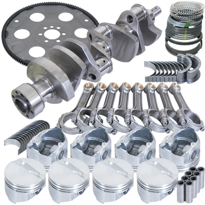 Eagle Chevy 350 1Pc 3.750in Crank 5.700in I-Beam Rods 4.030in Pistons 153 Tooth FP Balanced Assembly