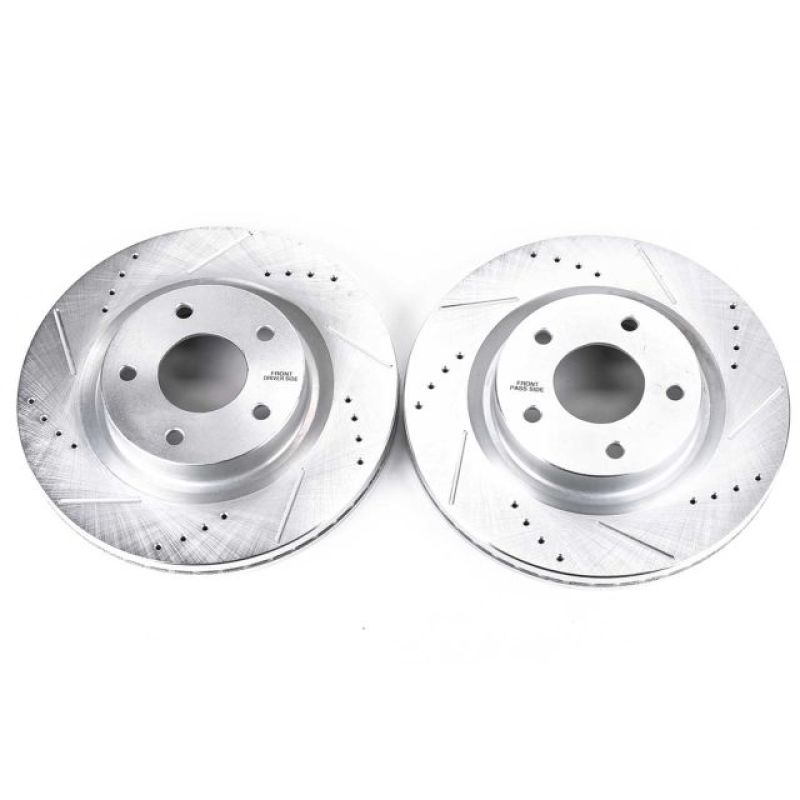 Power Stop 07-13 Nissan Altima Front Evolution Drilled & Slotted Rotors - Pair PowerStop