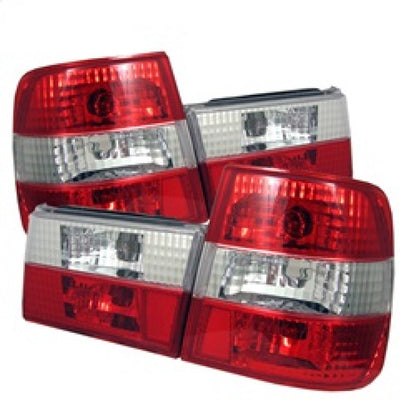 Spyder BMW E34 5-Series 88-95 Euro Style Tail Lights Red Clear ALT-YD-BE3488-RC SPYDER