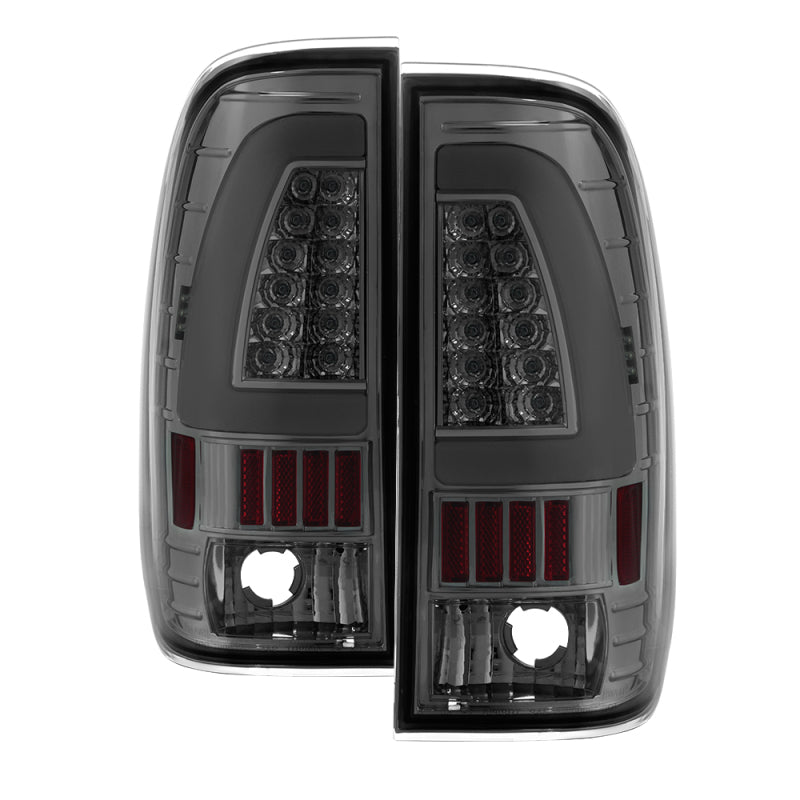 xTune Ford F150 Styleside 97-03 Light Bar LED Tail Lights - Smoke ALT-ON-FF15097-LBLED-SM SPYDER