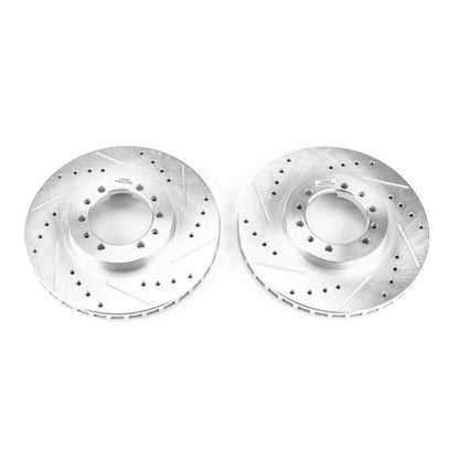 Power Stop 91-96 Mitsubishi Montero Front Evolution Drilled & Slotted Rotors - Pair PowerStop