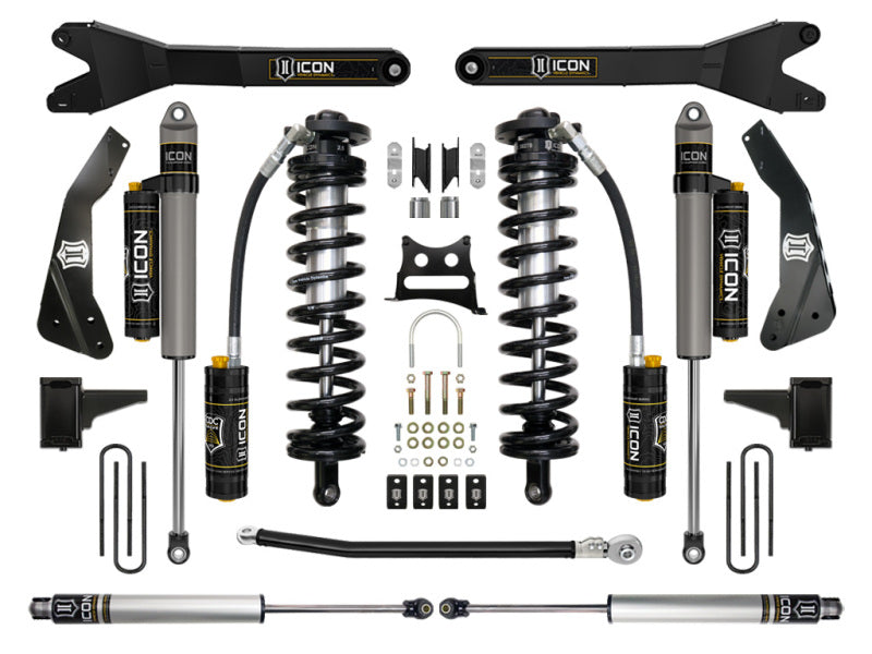 ICON 11-16 Ford F250/F350 4-5.5in Stage 5 Coilover Conversion System w/ Radius Arms