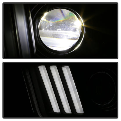 Spyder Ford Mustang 05-08 V2 High-Power LED Headlights - Black PRO-YD-FM05AP-BK SPYDER