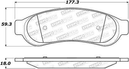 StopTech Street Disc Brake Pads - 305.10670 Stoptech