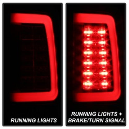 Spyder 09-16 Dodge Ram 1500 Light Bar LED Tail Lights - Black ALT-YD-DRAM09V2-LED-BK SPYDER