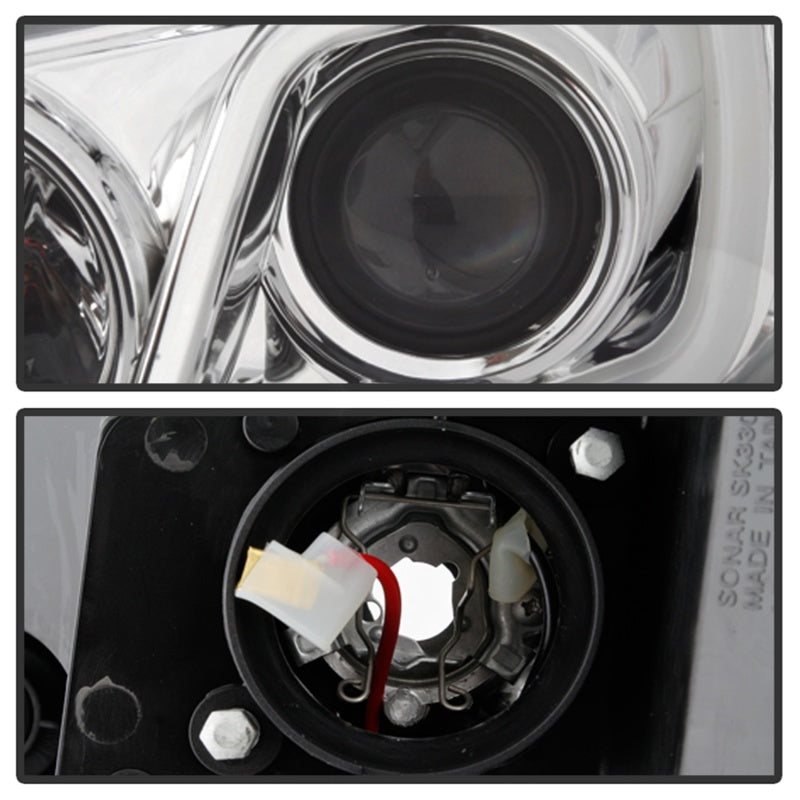 Spyder 06-13 Chevy Impala / 06-07 Chevy Monte Carlo Projector Headlights - Light Bar - Chrome SPYDER