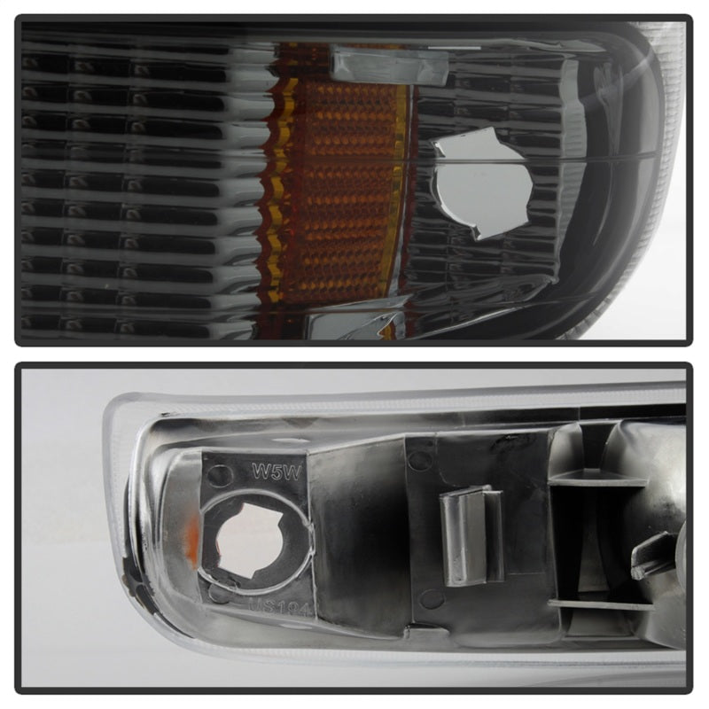 Xtune Chevy Silverado 99-02 Amber Reflector Bumper Lights Smoke CBL-JH-CS99-AM-SM SPYDER