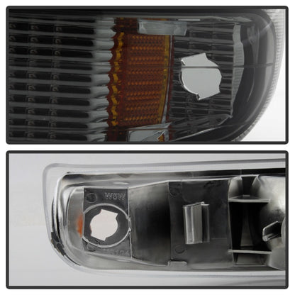 Xtune Chevy Silverado 99-02 Amber Reflector Bumper Lights Smoke CBL-JH-CS99-AM-SM SPYDER