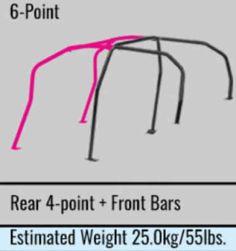 Cusco Safety 21 4-Passenger 6-Point Steel Escape Roll Cage Toyota AE86(LHD Only) (S/O/No Cancel)
