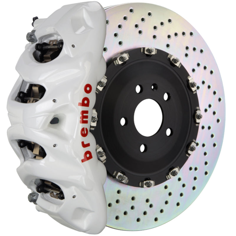 Brembo 19+ A6 (C8)/19+ A7 (C8) Front GT BBK 6 Piston Cast 405x34 2pc Rotor Drilled- White Brembo