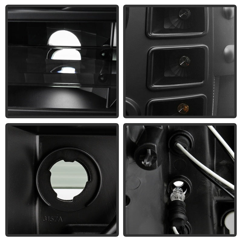 Spyder GMC Sierra 1500/GMC Sierra Denali 08-13 Projector LED Halo- LED All Blk PRO-YD-GS07-HL-BKV2 SPYDER