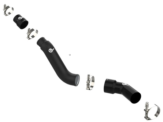 aFe BladeRunner 3 IN Aluminum Hot Charge Pipe Black - 46-20498-B