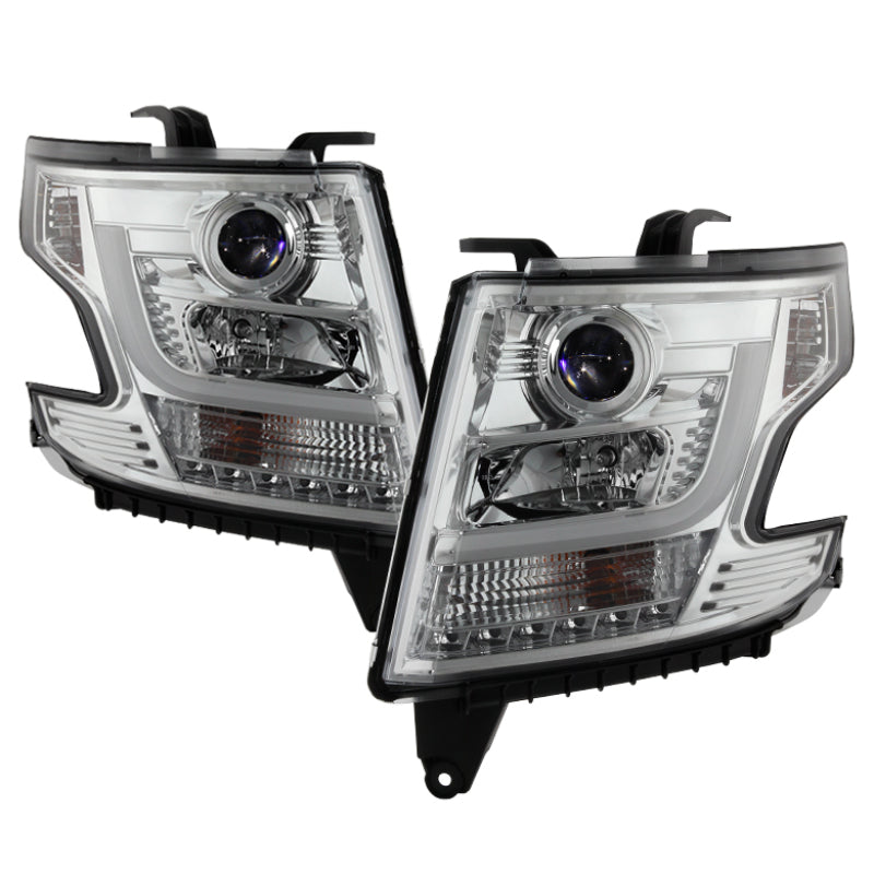 Spyder Chevy Tahoe / Suburban 2015 -2016 Projector Headlights - DRL LED - Chrome PRO-YD-CTA15-DRL-C SPYDER
