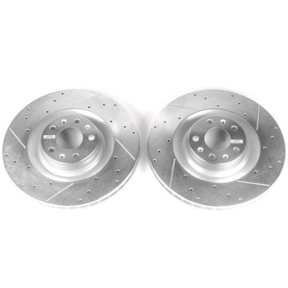 Power Stop 09-10 Audi A6 Quattro Front Evolution Drilled & Slotted Rotors - Pair PowerStop